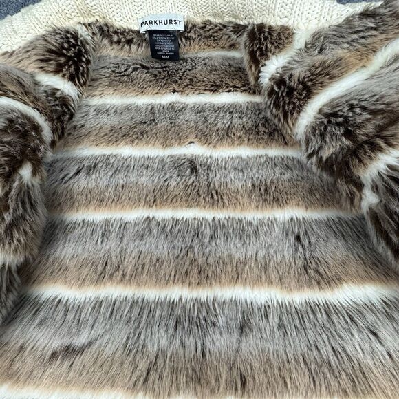PARKHURST Women’s Jackets Faux Fur Cardigan Size Medium - Picture 4 of 5